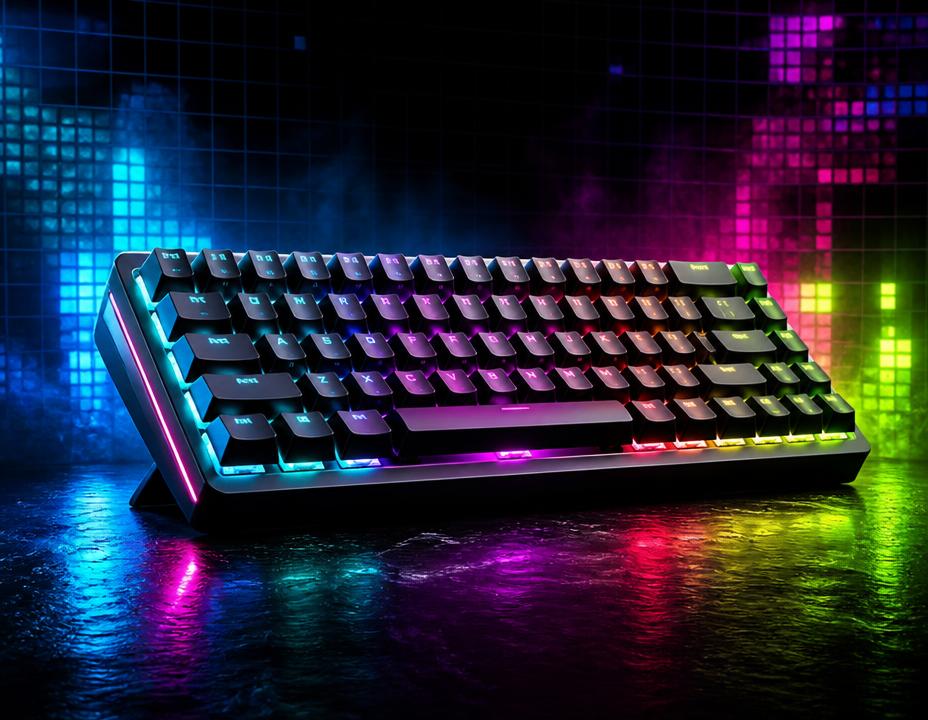 Compact mechanical RGB gaming keyboard